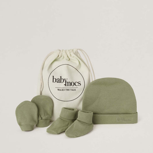 Mössa Vantar och Tossor. Nyfödd Set Välkommen till Världen BabyMocs