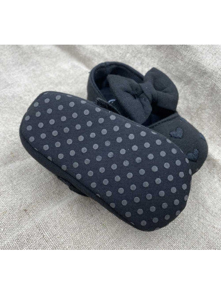 Baby Skor Ballerina Hjärtan Svart